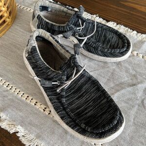 Hey Dude Wally Free Phantom Black and Gray Casual Slip-On Shoes, Men’s 8, EUC